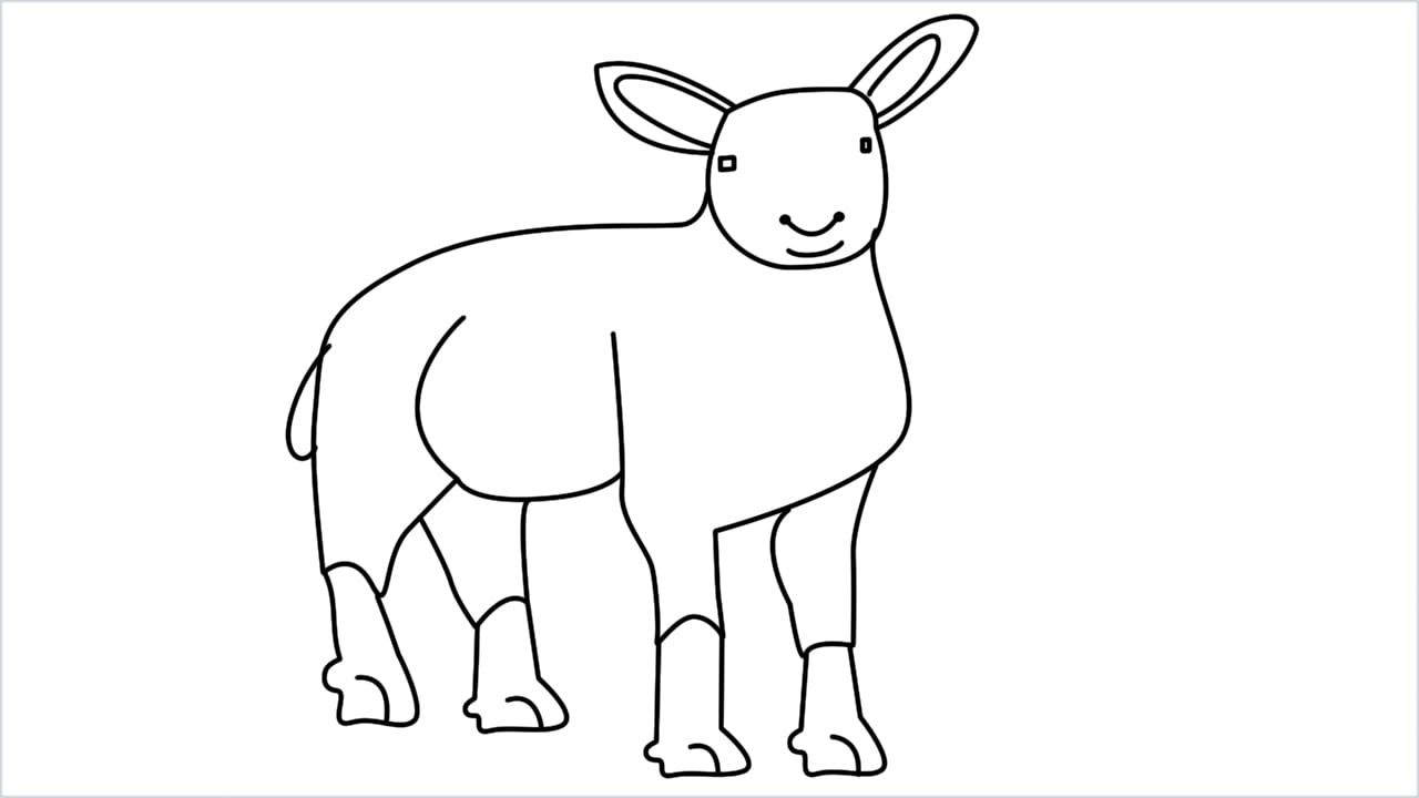 how to draw a sheep