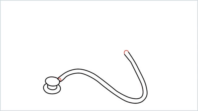 how to draw a stethoscope step (5)