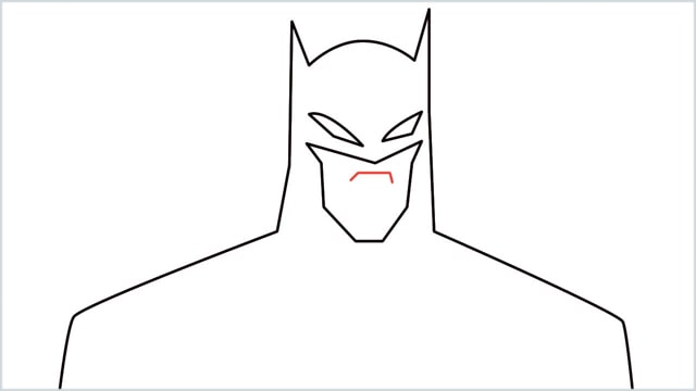 how to draw batman Step (6)