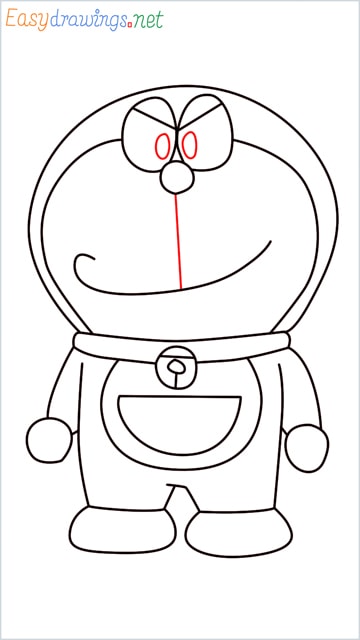 how to draw doraemon face example 2 step (12)