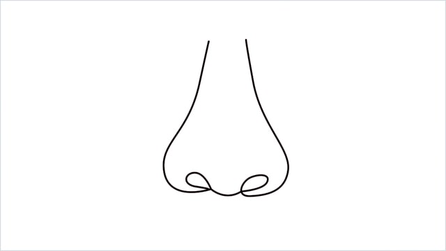 how to draw nose from front