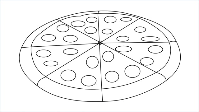 how to draw pizza