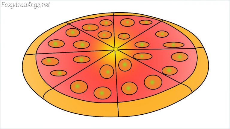 How To Draw A Pizza Step by Step for Beginners - [7 Easy Phase]