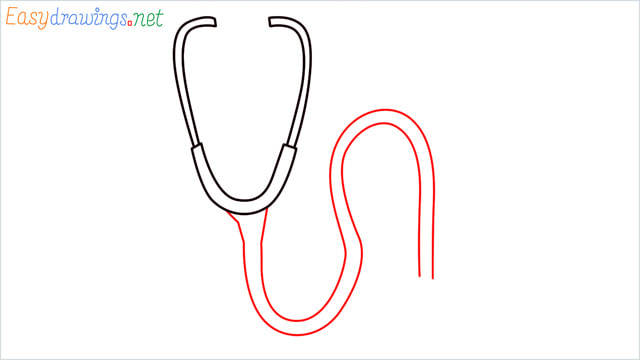stethoscope clip art drawing step (4)