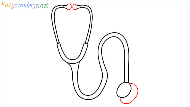 stethoscope clip art drawing step (6)