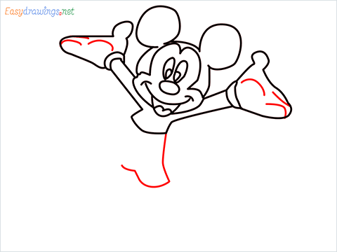 How To Draw A Mickey Mouse Easy Trick Step (8)