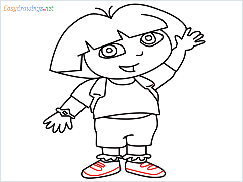 How To Draw Dora the Explorer Step (15)