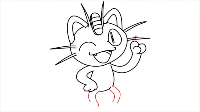 How to draw Meowth step (14)