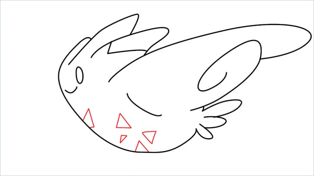How to draw Togekiss step (8)