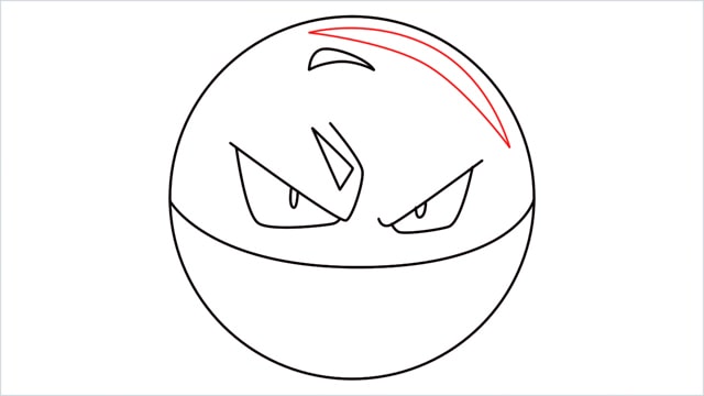 How to draw Voltorb step (7)