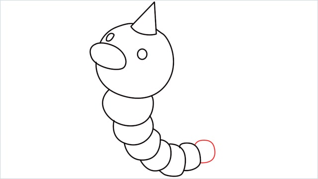 How to draw Weedle step (11)