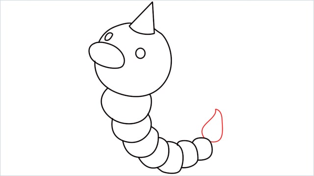 How to draw Weedle step (12)