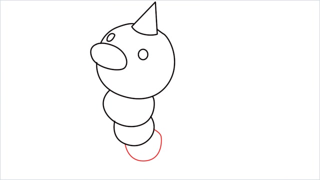 How to draw Weedle step (7)