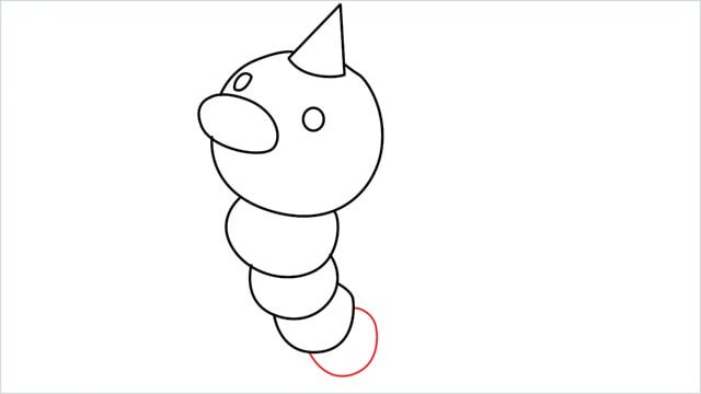 How to draw Weedle step (8)
