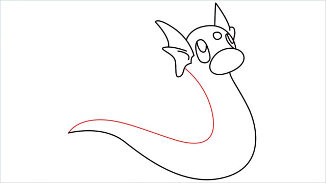 How to draw a Dratini step (8)