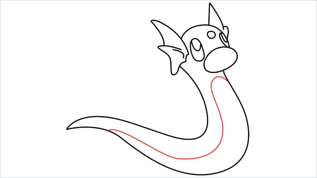 How to draw a Dratini step (9)