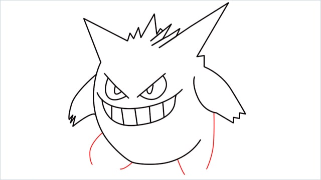How to draw a Gengar step (8)