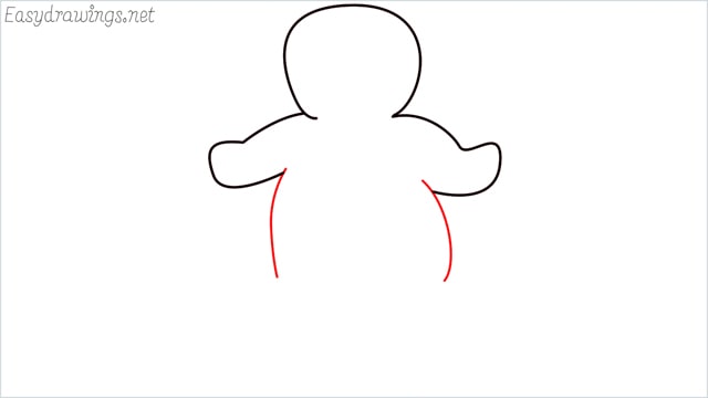 How to draw a Gingerbread Man step (3)