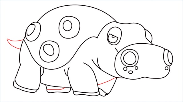 How to draw a Hippowdon step (17)