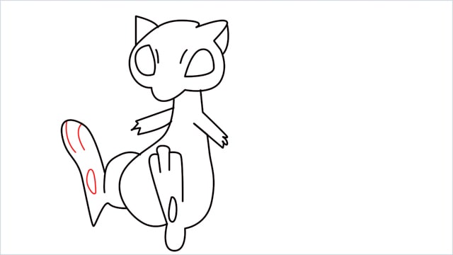 How to draw a Mew step (13)