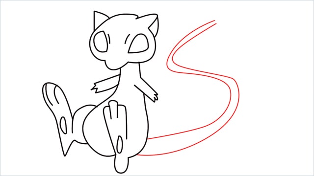 How to draw a Mew step (14)