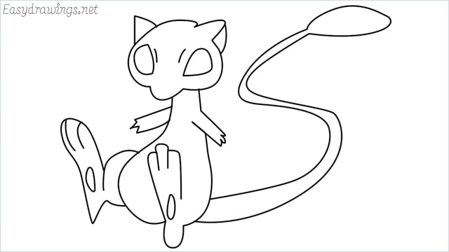 How to draw a Mew step by step