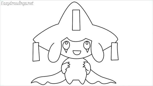 How to draw a Mythical Pokemon Jirachi step by step
