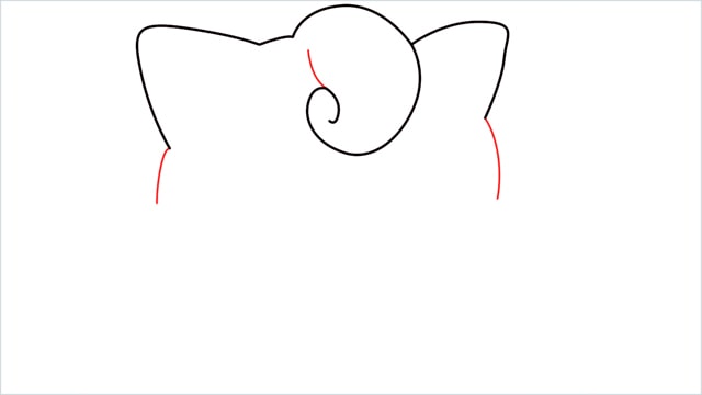 How to draw a cute pokemon Jigglypuff step (4)