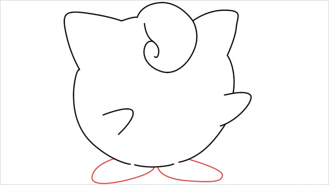 How to draw a cute pokemon Jigglypuff step (7)