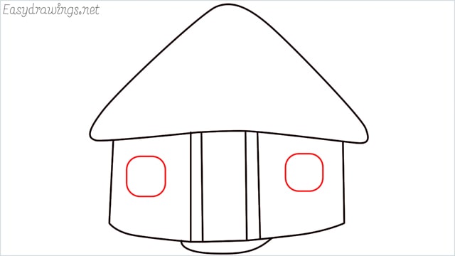 Simple Hut Drawing