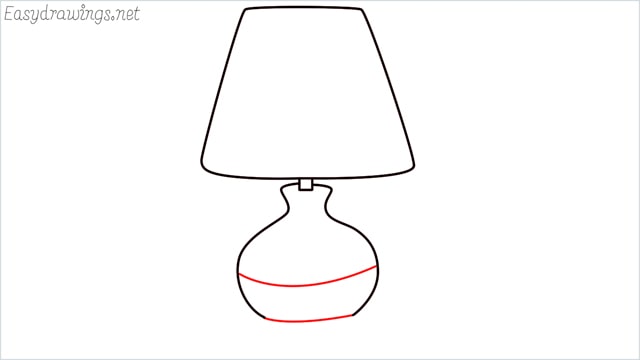How to draw a lamp step (5)
