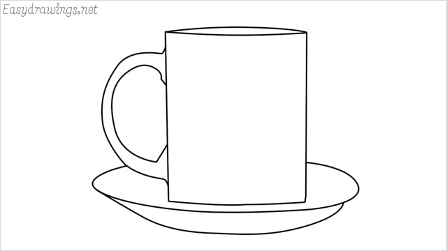 How to draw a mug step by step