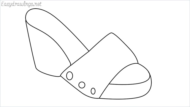 How to draw a sandals step by step