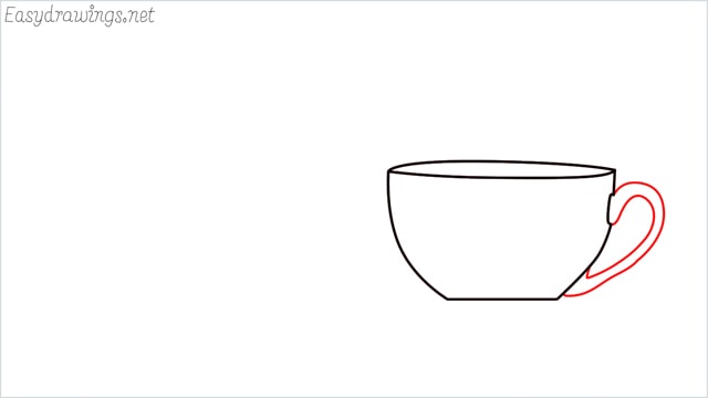 How to draw a teacup step (4)