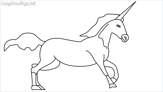 How to draw a unicorn step by step