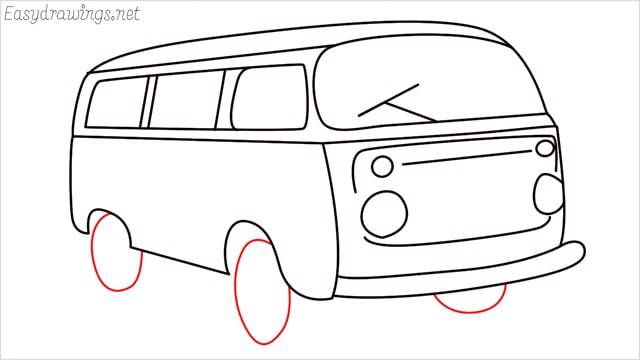 How To Draw A Van Step by Step - Easydrawings.net