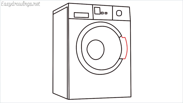 How to draw a washing machine step (11)