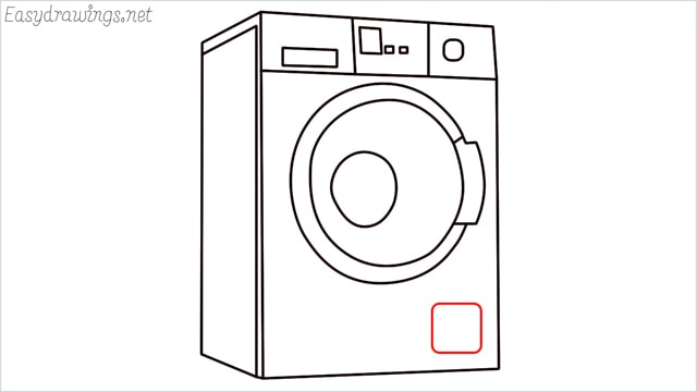 How to draw a washing machine step (12)