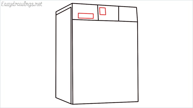 How to draw a washing machine step (6)