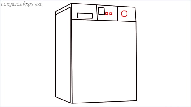 How to draw a washing machine step (7)
