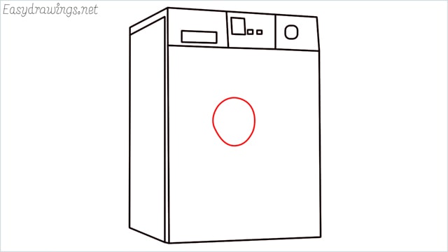 How to draw a washing machine step (8)