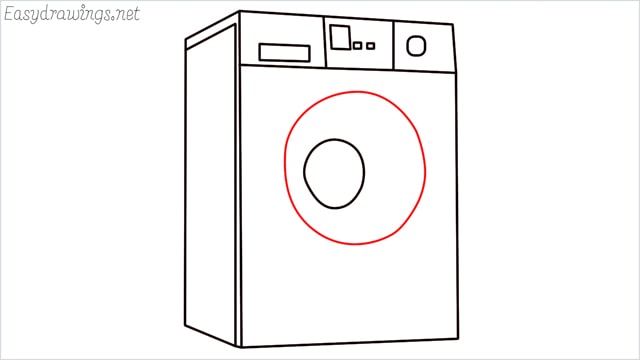 How to draw a washing machine step (9)