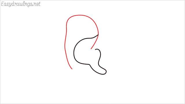 How to draw an Ear step (3)