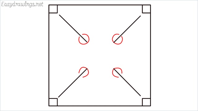 How to draw carrom board step (4)