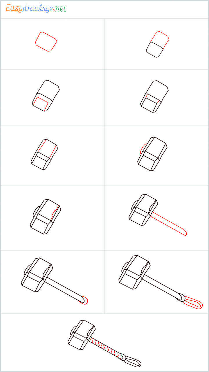 How to draw THOR(Thor:Ragnarok)//Grid method step by step for beginners -  YouTube