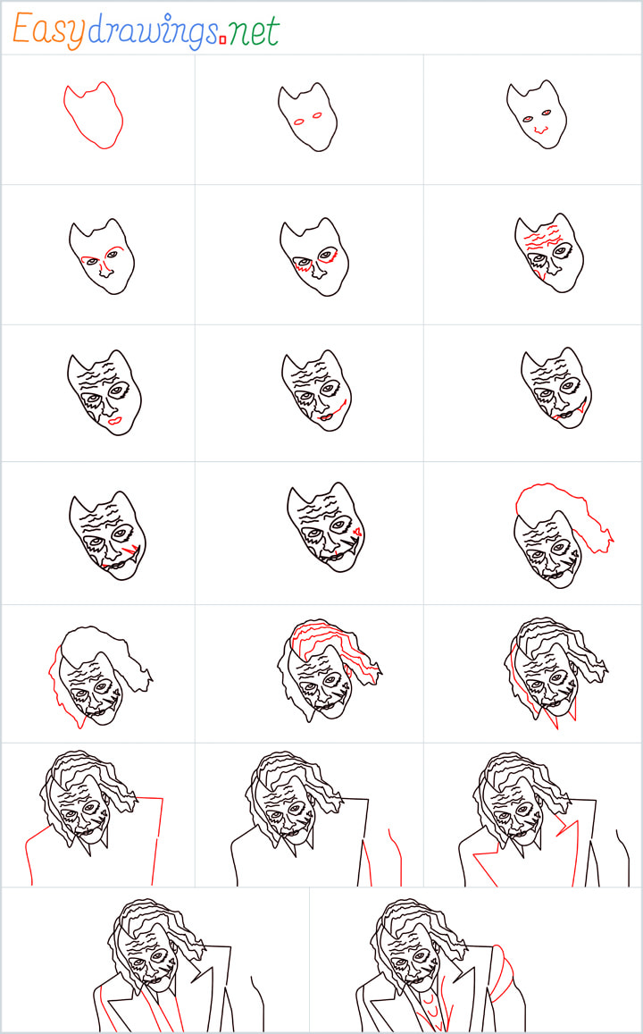 joker drawings easy