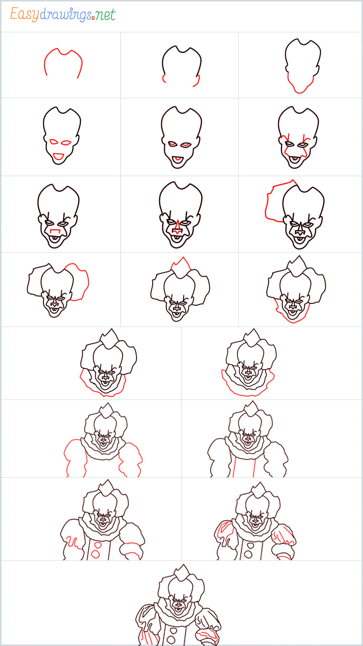 How To Draw Pennywise   Studio Sketch Tutorial 