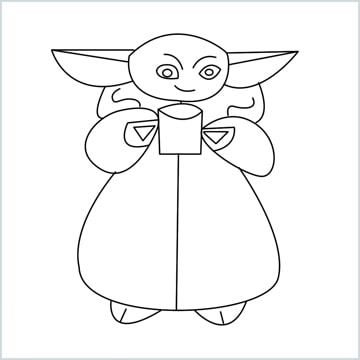 How To Draw A Baby Yoda Step By Step 12 Easy Phase Video