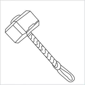 How To Draw A Thor Hammer Step by Step - [11 Easy Phase]
