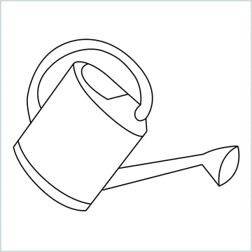 draw a watering can